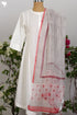 Kota Doria Dupatta in Abstract Block Print